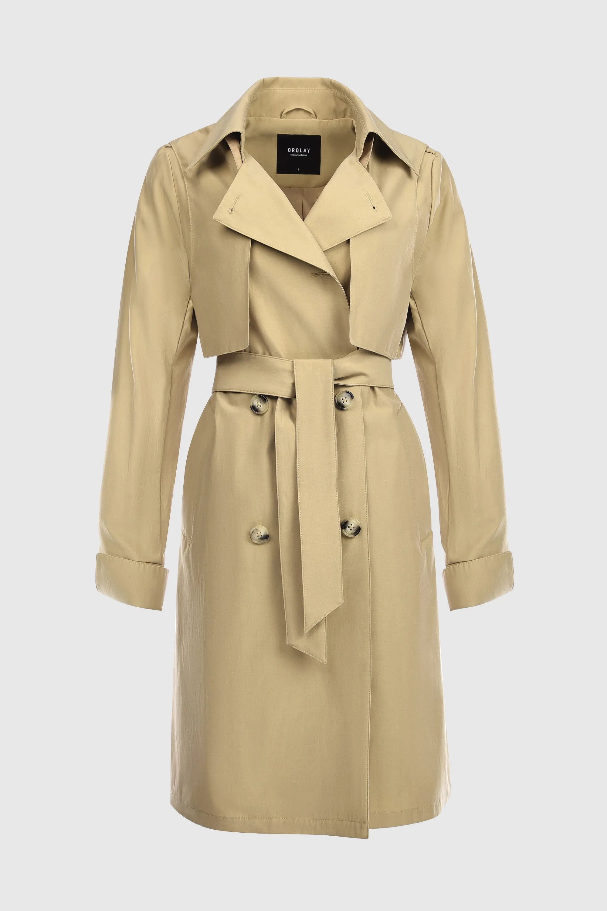 3/4 Trench with Removable Vest