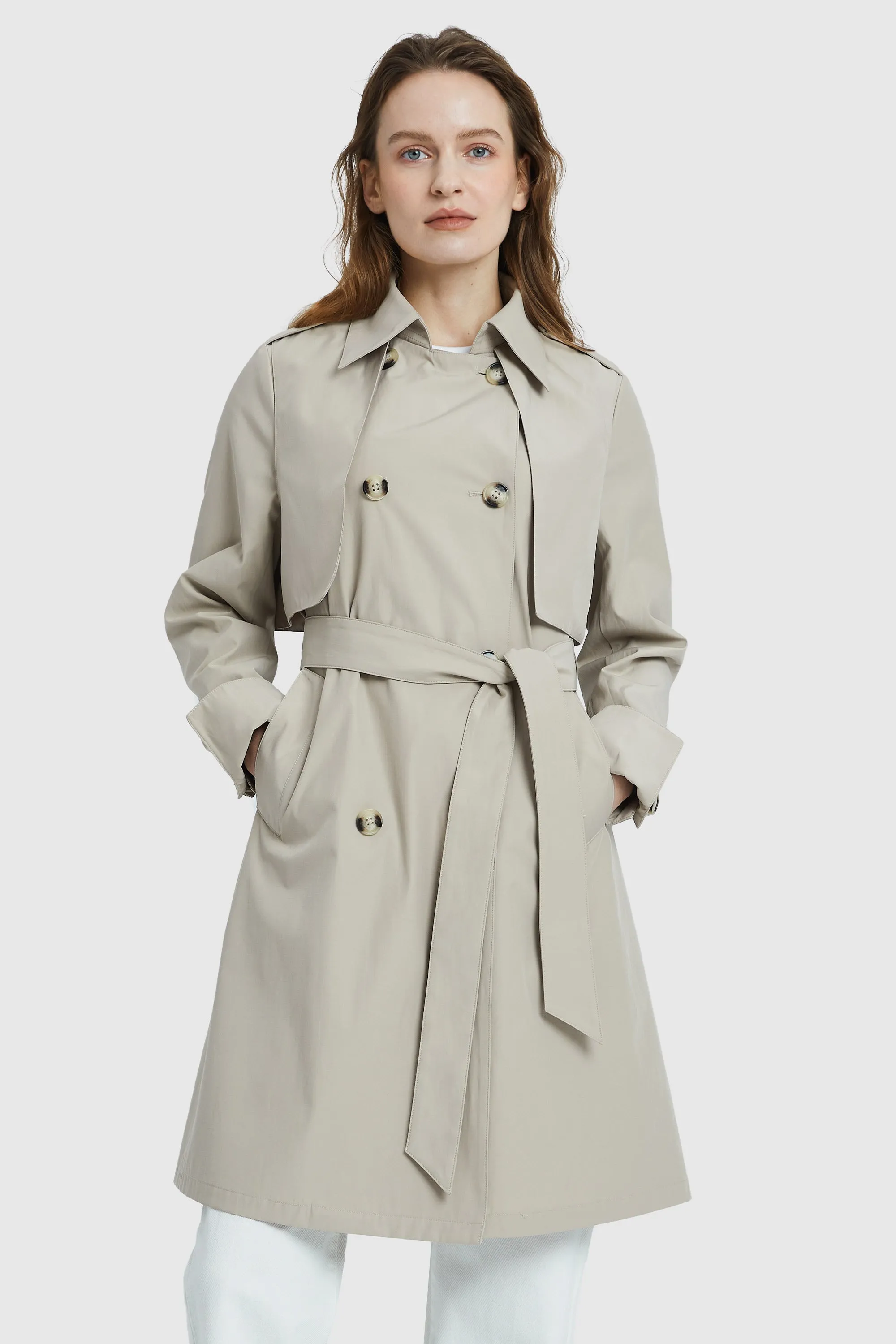 3/4 Trench with Removable Vest