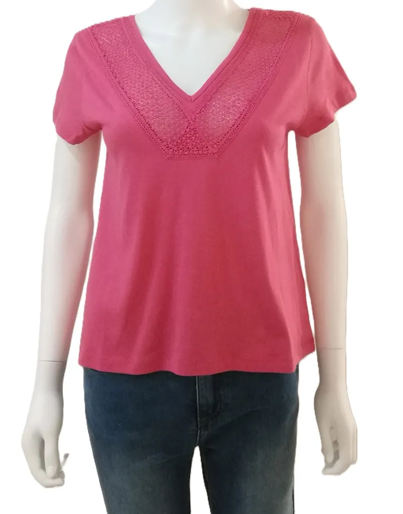 84275914 V-Neck T-Shirt - Fuchsia