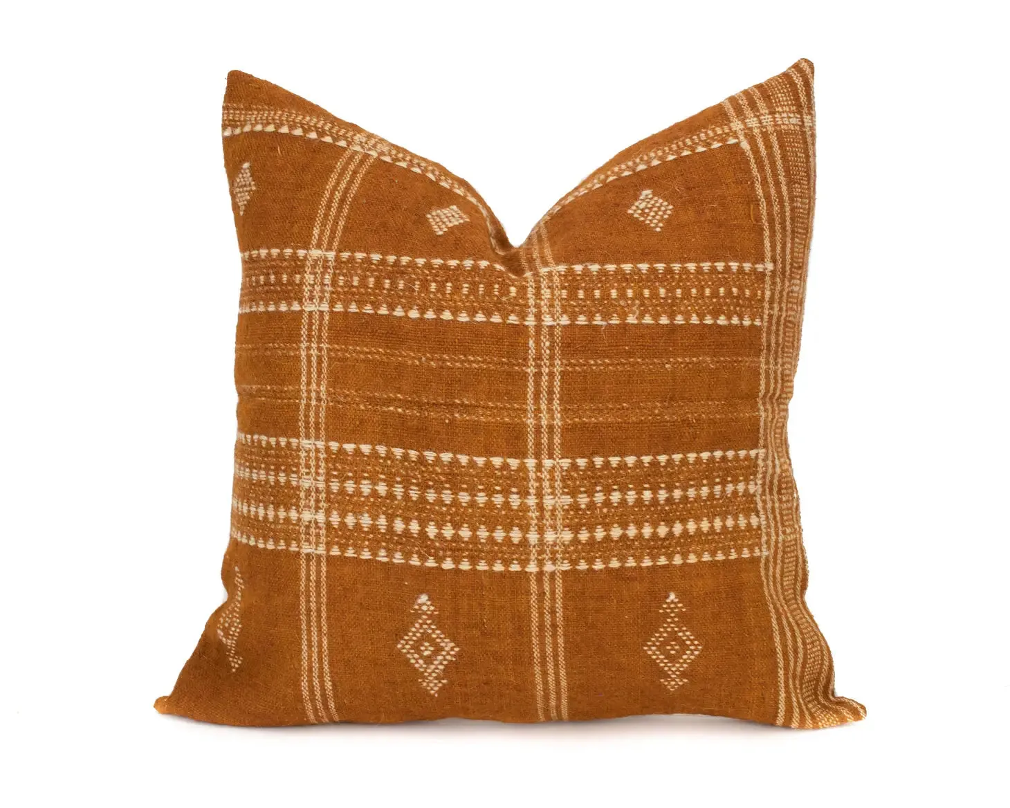 Aditi - 20" Orange Indian Wool Pillow