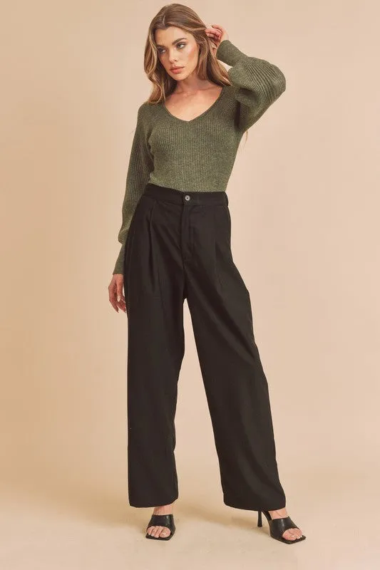 AEMI & Co. High-rise Wide-leg Pants- Tesia Pants