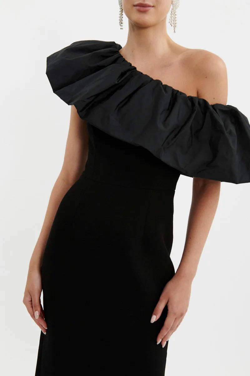 After Hours One Shoulder Midi Dress