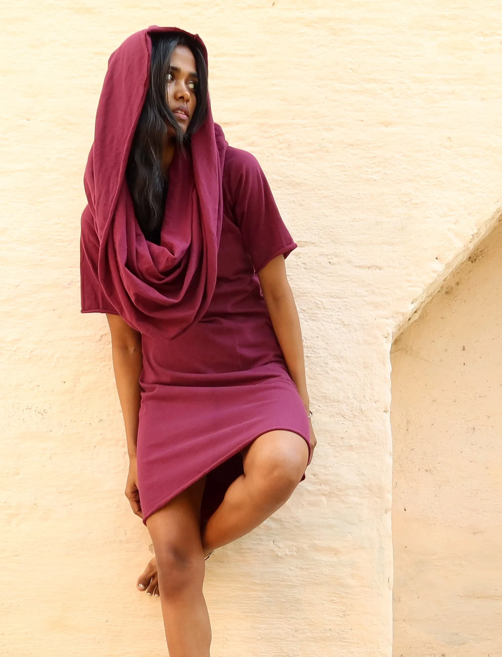 Ama Cowl Simplicity Short Dress