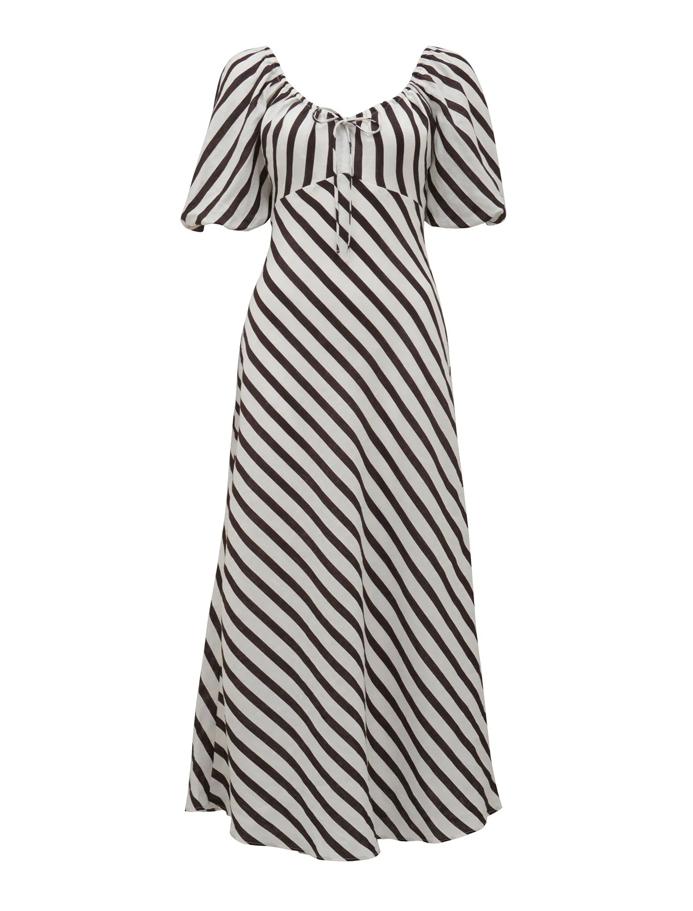 Angela Puff Sleeve Midi Dress