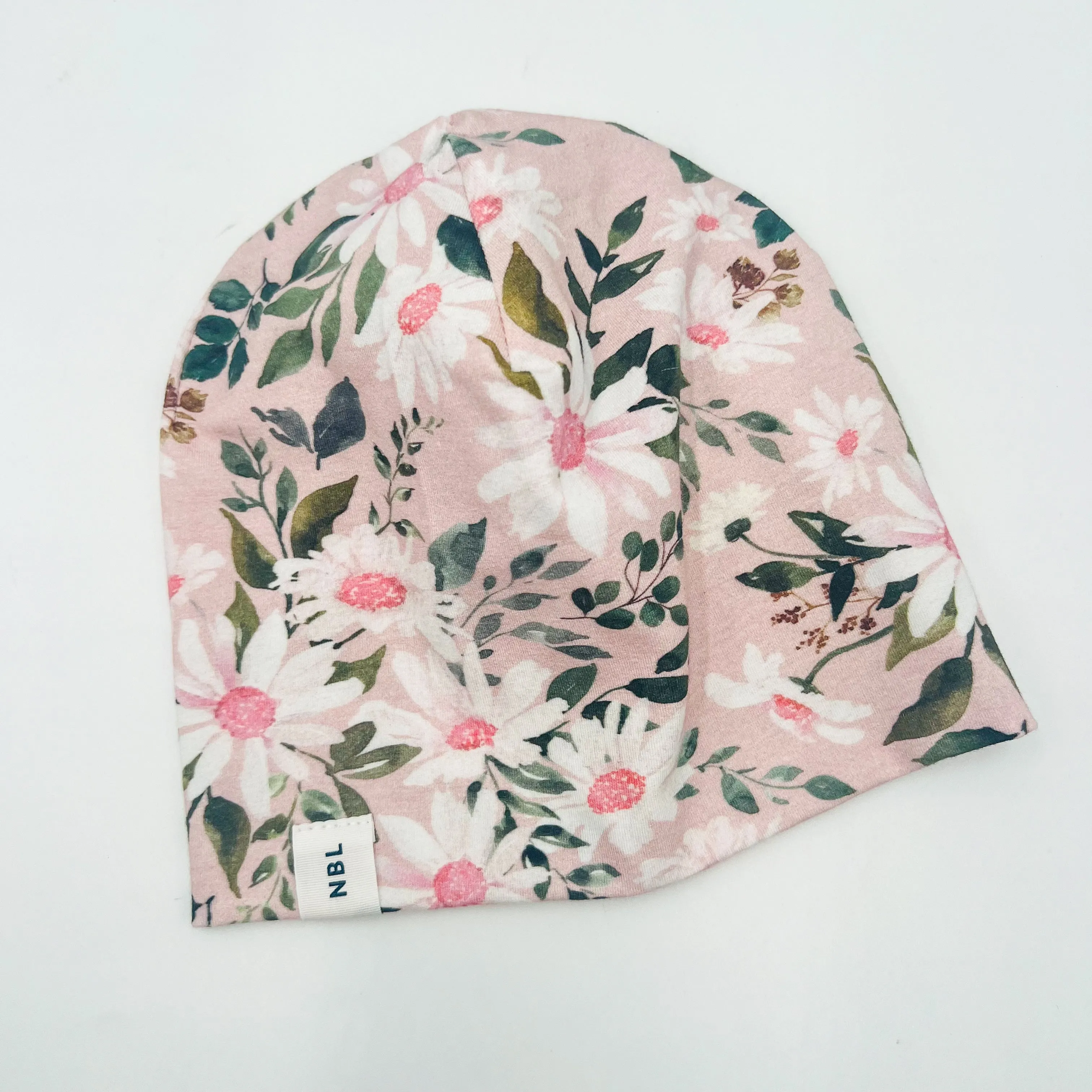 Beanie Hat (pink daisy)