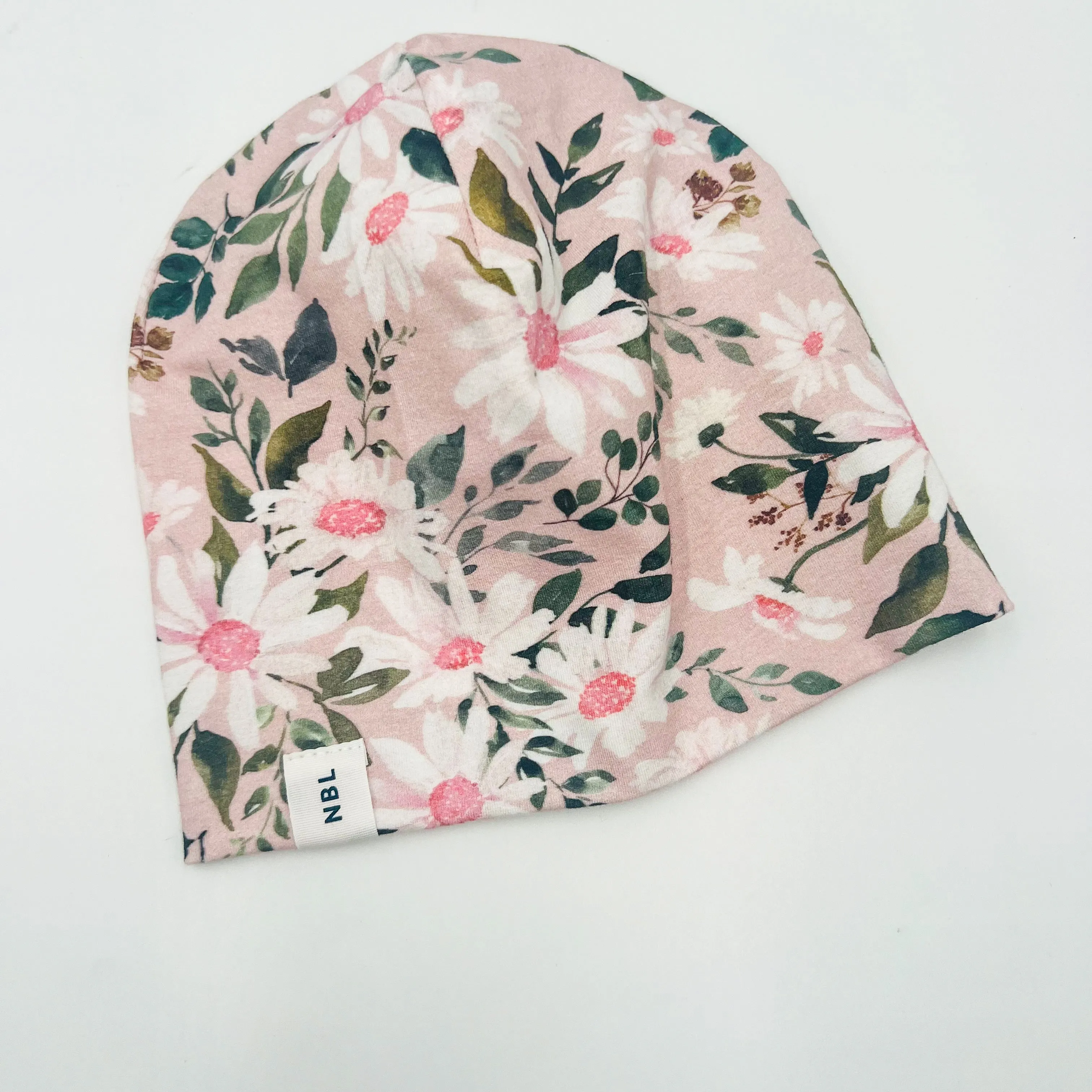 Beanie Hat (pink daisy)