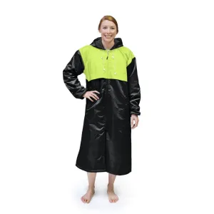 Black & Neon Solid Swim Parka