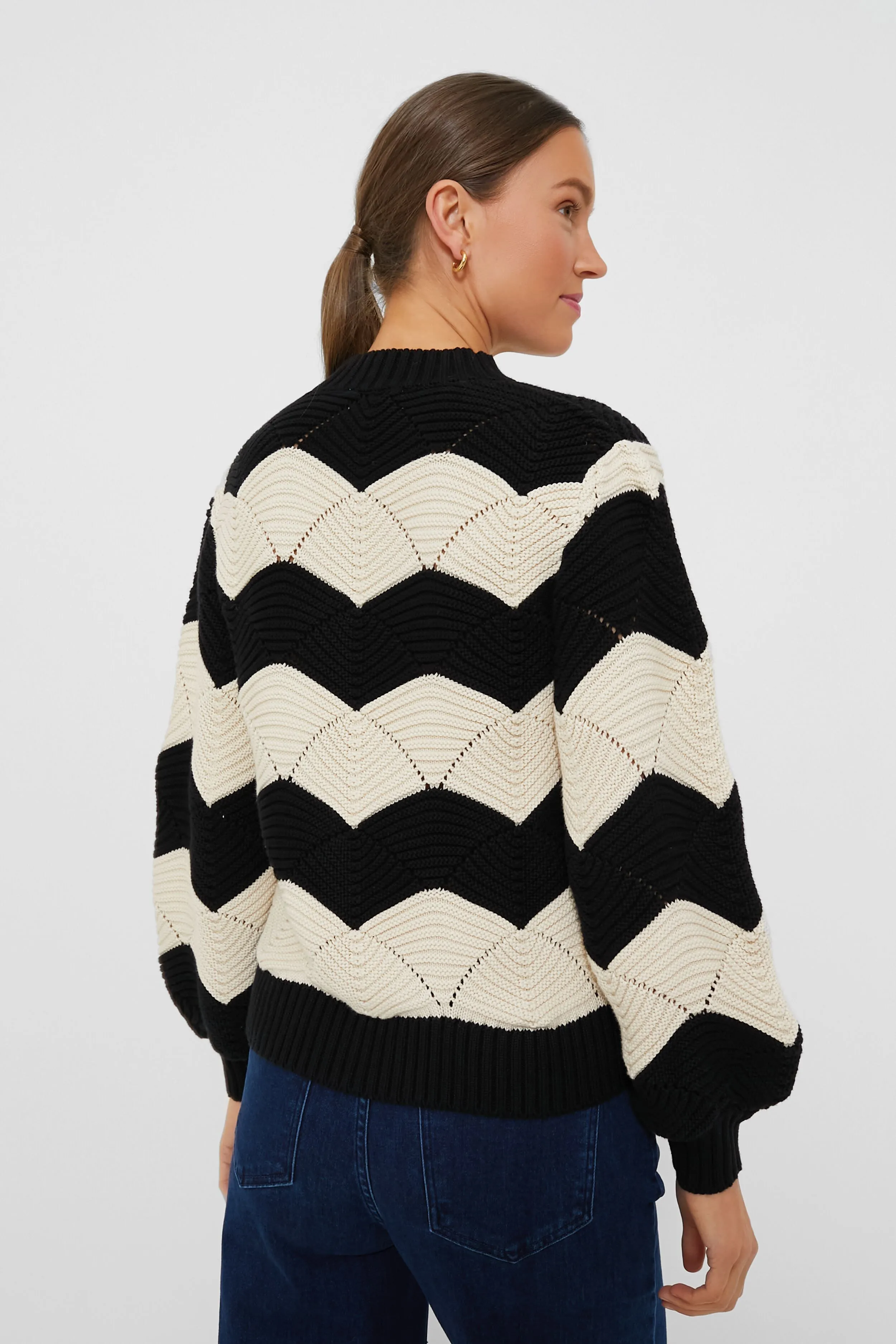 Black and Ivory Kori Sweater