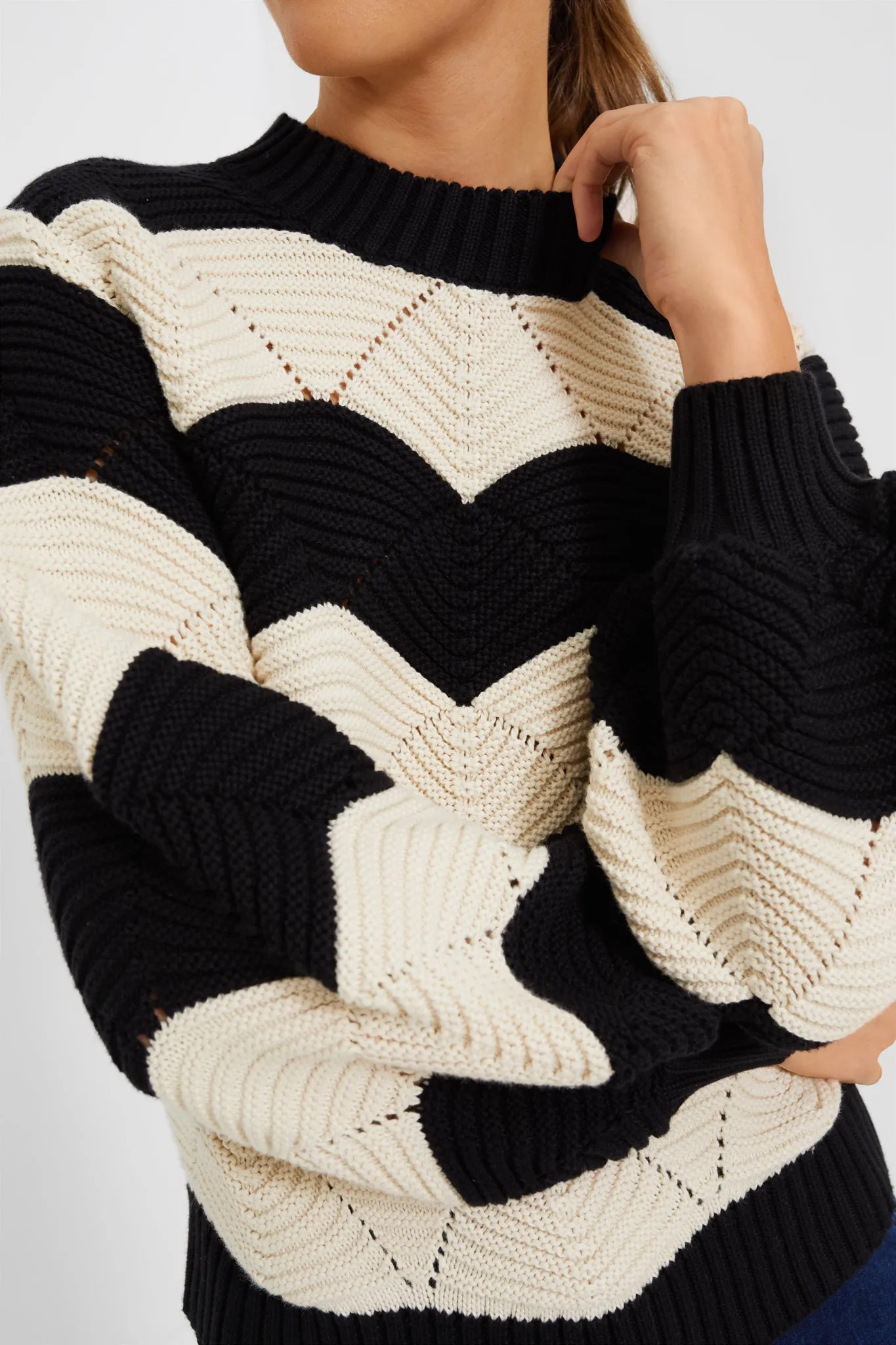 Black and Ivory Kori Sweater