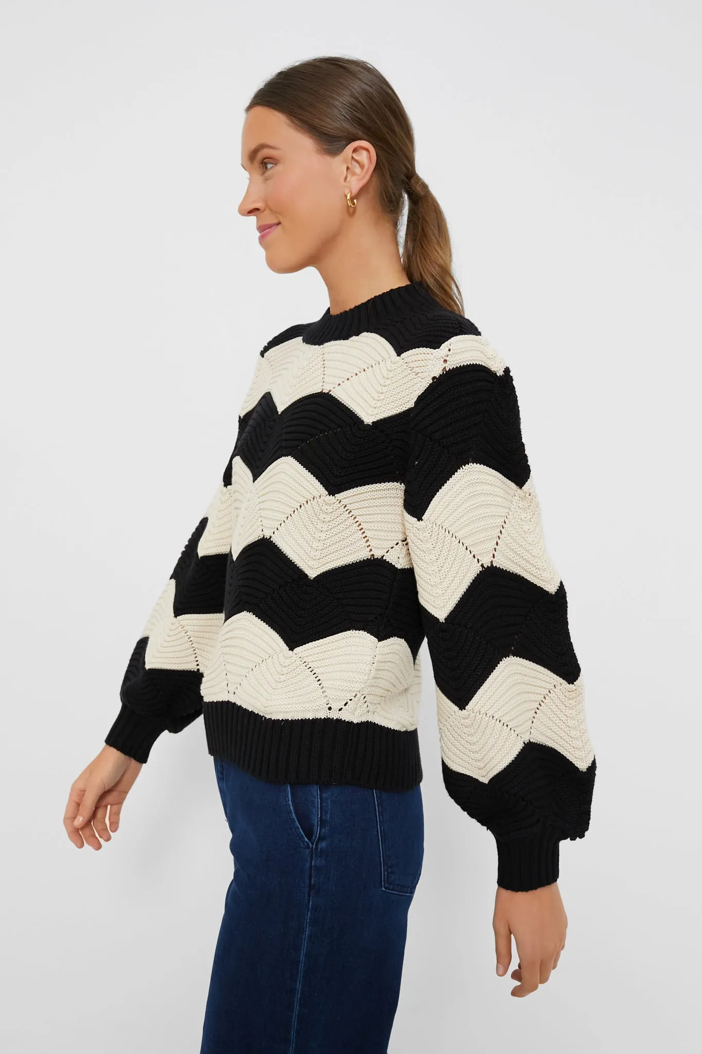 Black and Ivory Kori Sweater