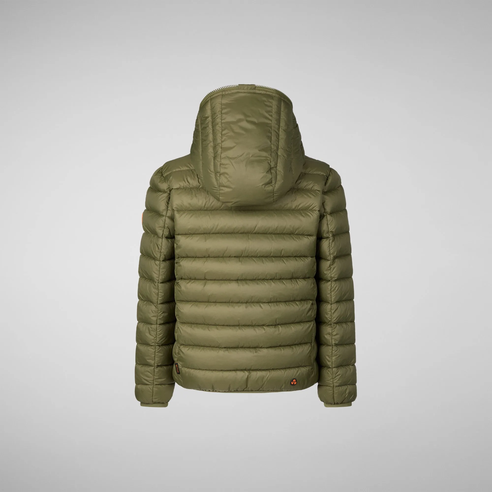 Boys' animal free Puffer jacket with teddy lining Finnegan in dusty olive