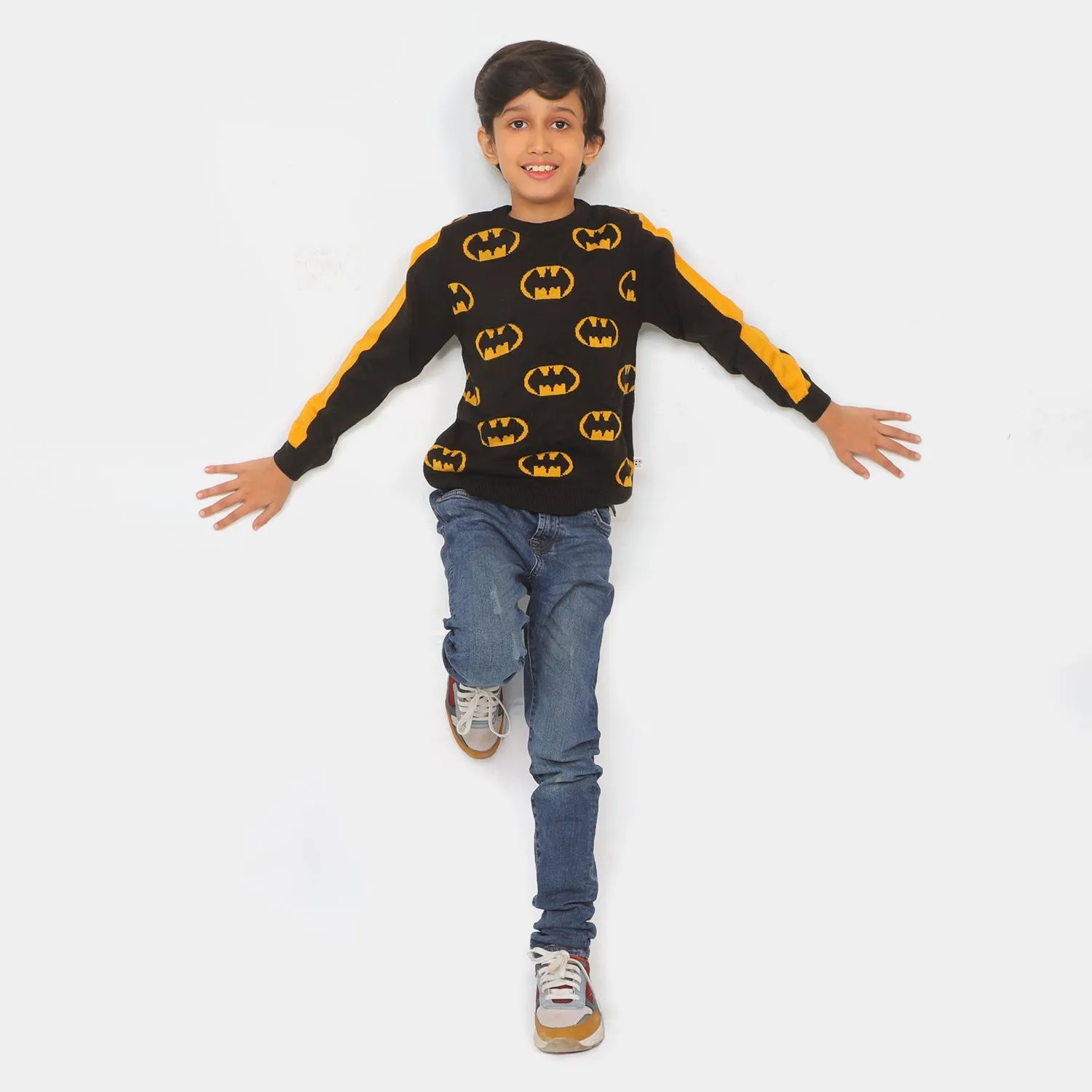 Boys Sweater BP10-22 - Black/Yellow