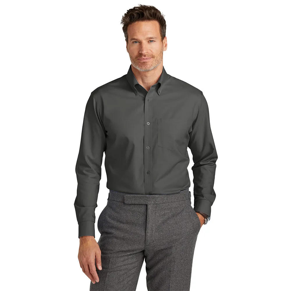 Brooks Brothers® Wrinkle-Free Stretch Nailhead Shirt - Deep Black