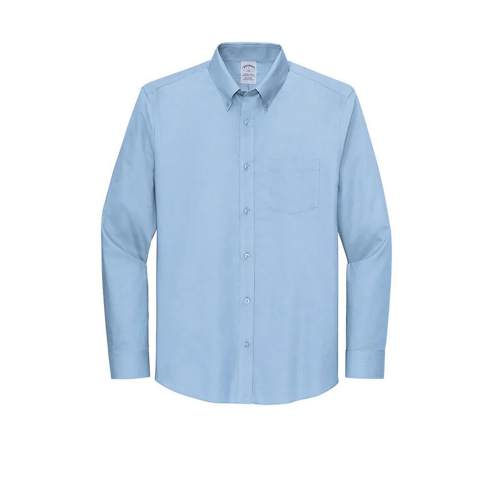 Brooks Brothers® Wrinkle-Free Stretch Nailhead Shirt - Newport Blue