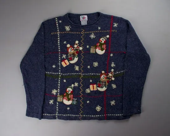 Busy Snowmen-Small Christmas Sweater