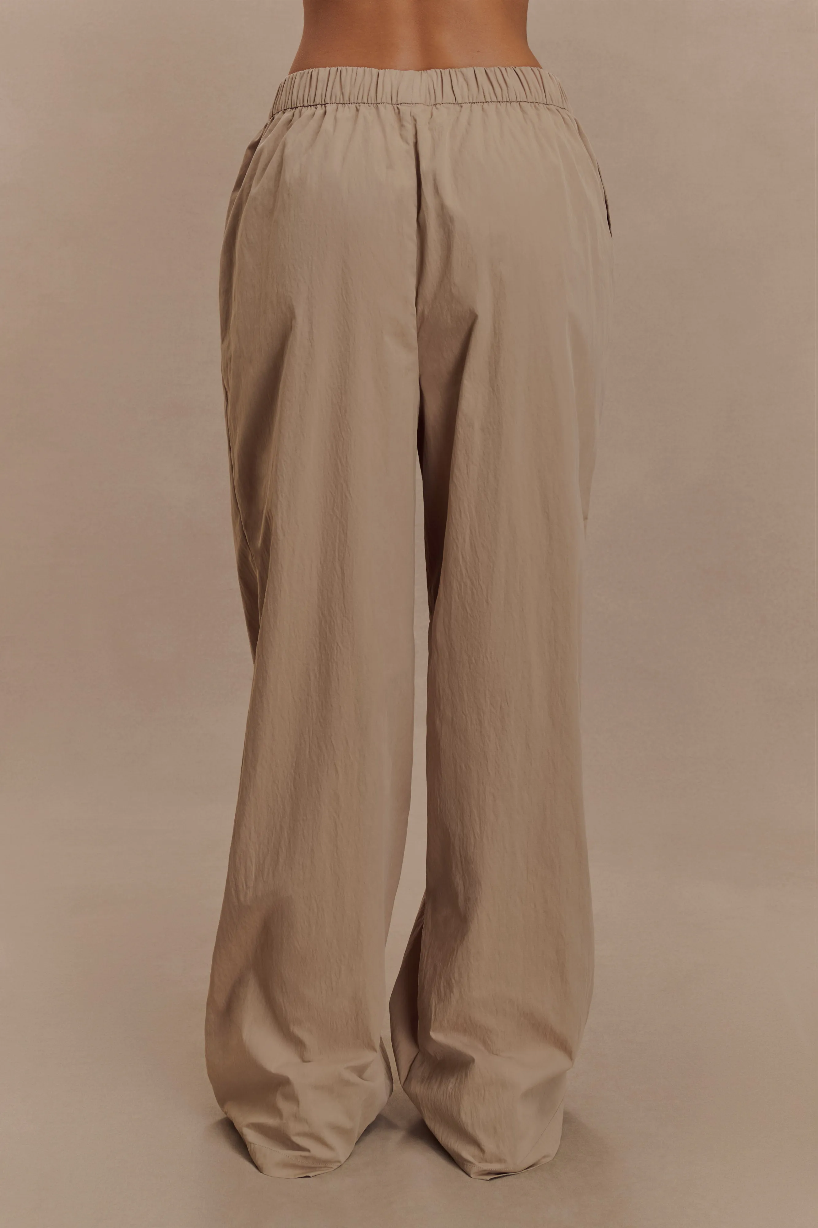 Campbell Cotton Wide Leg Pants - Sand