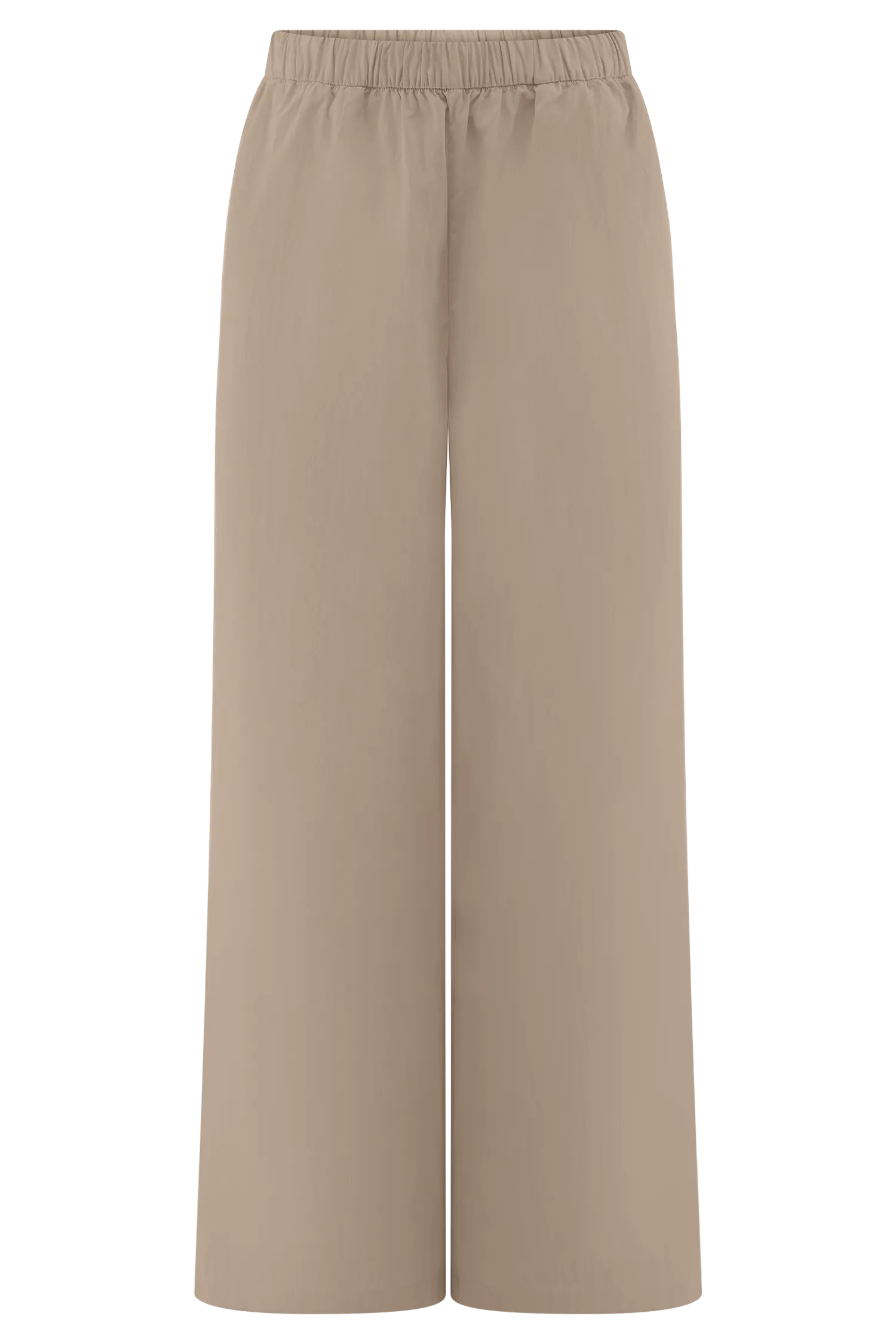 Campbell Cotton Wide Leg Pants - Sand