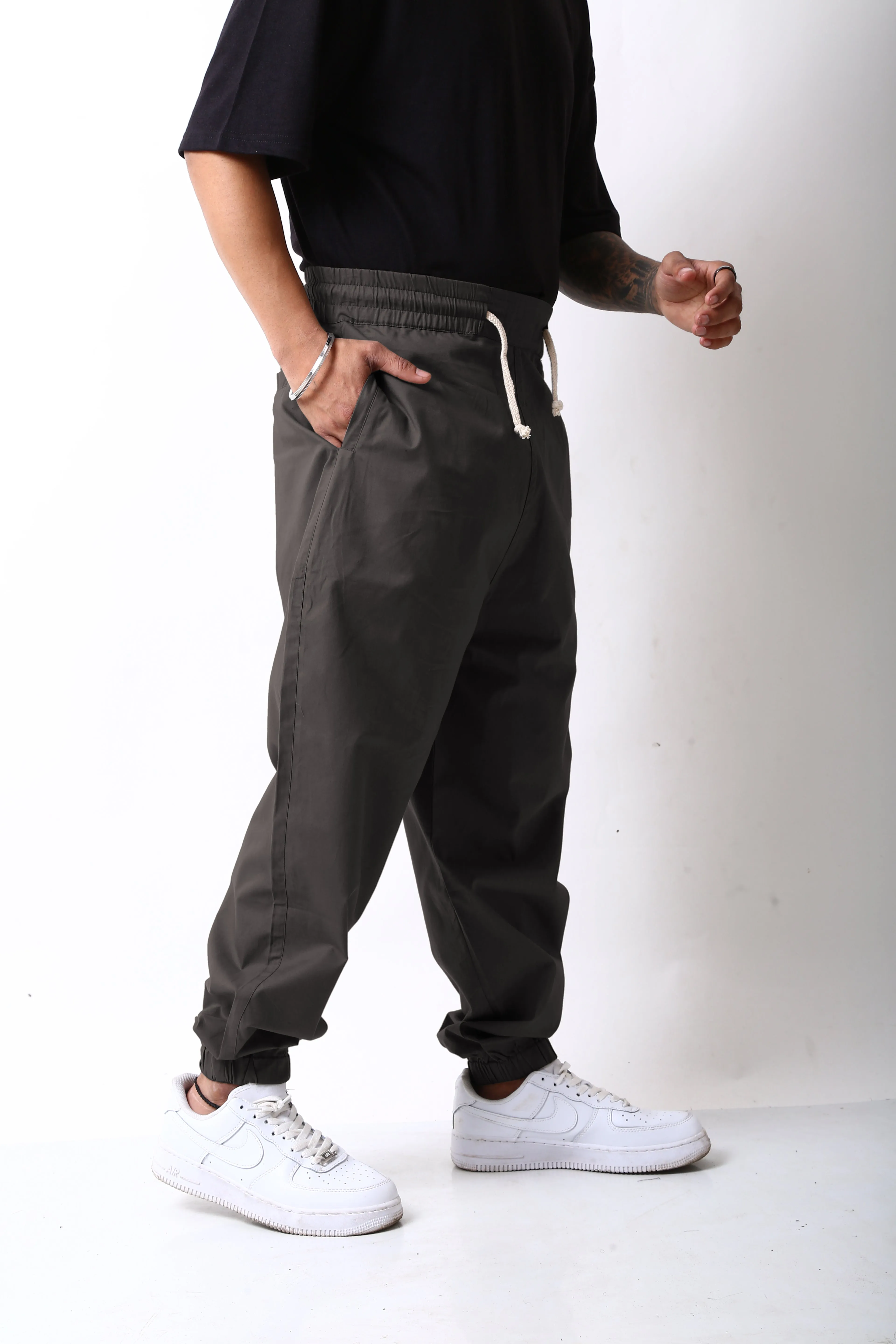 Charcoal Grey Urban Parachute Pants