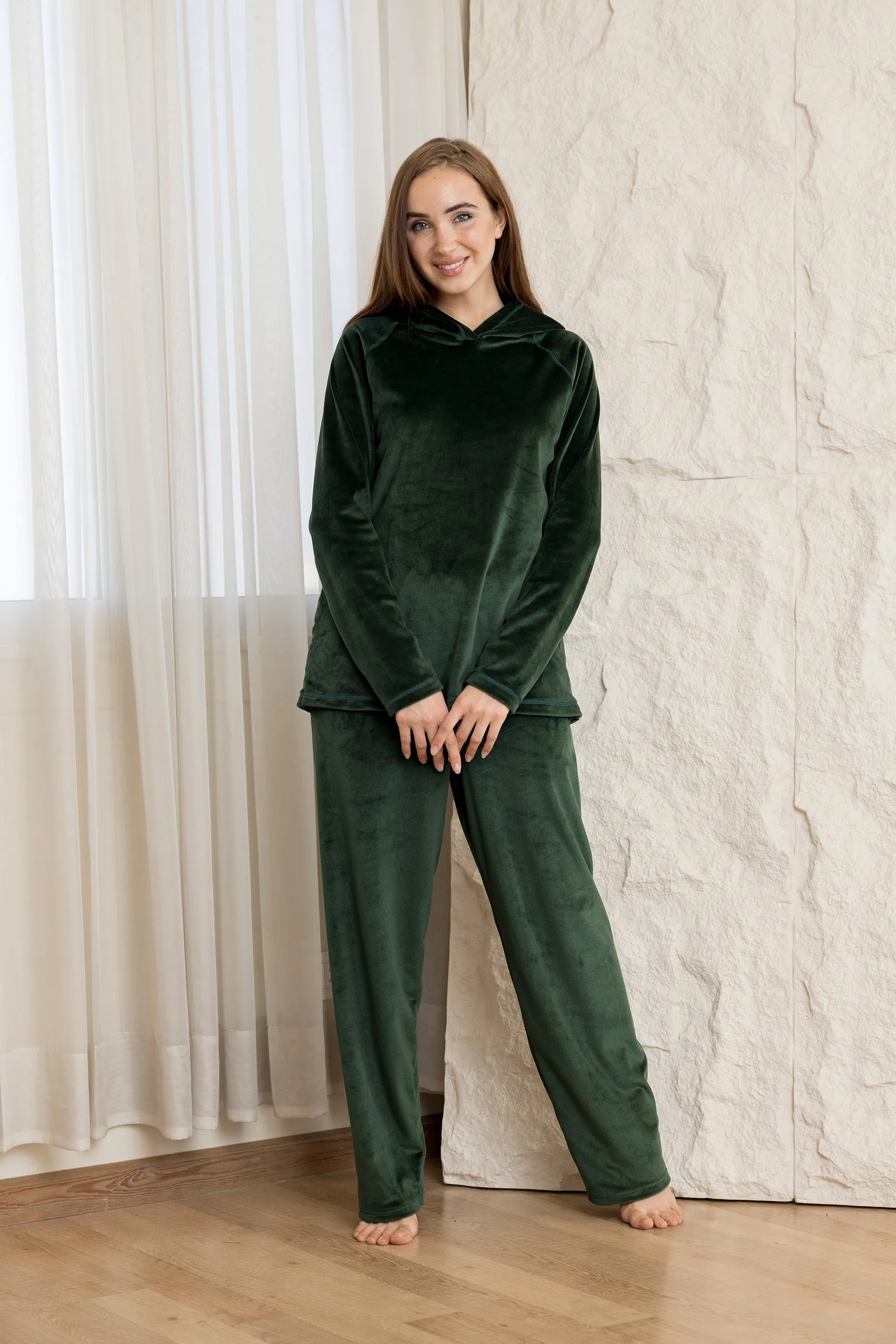 Comfort Hoodie Lounge Set - Emerald Green