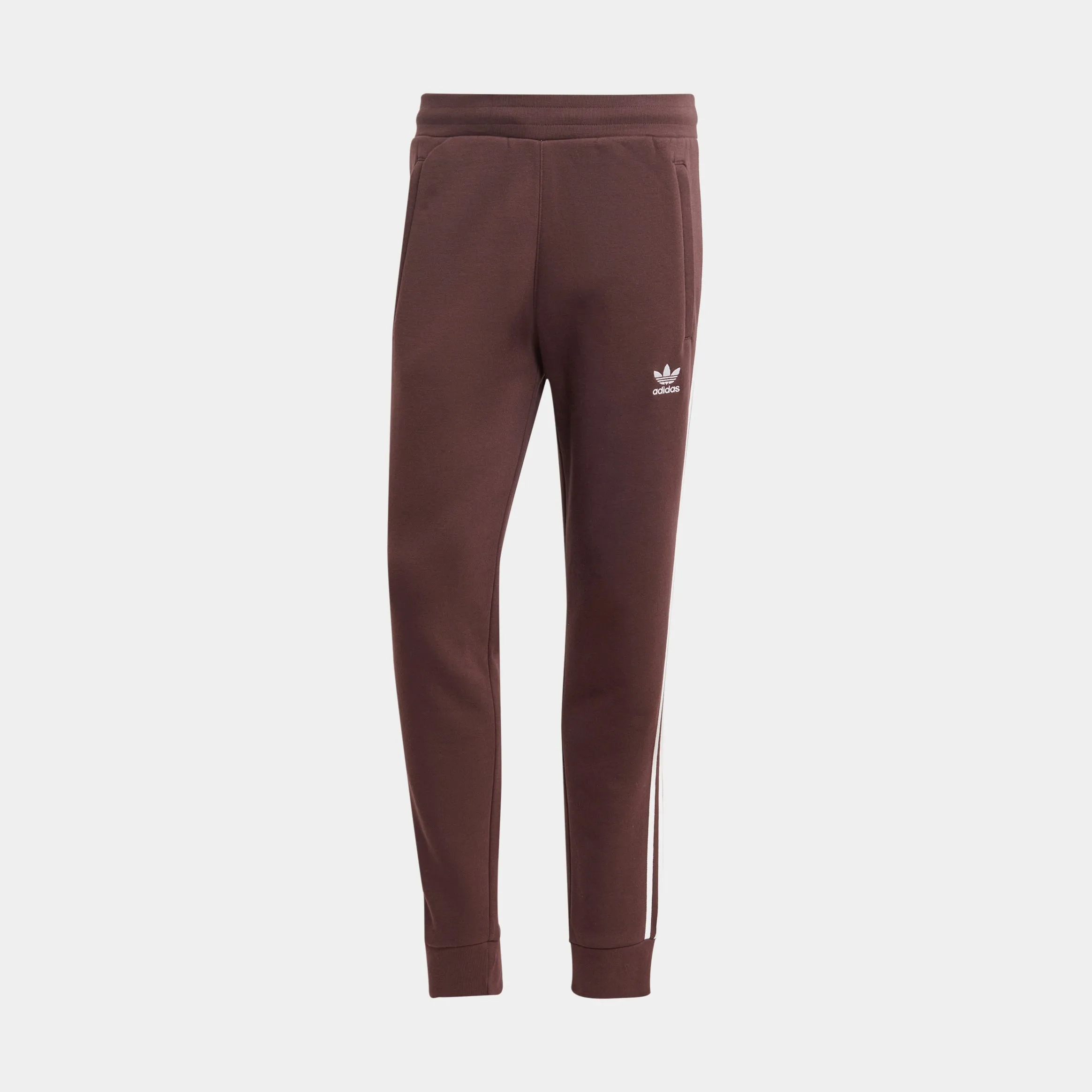 Essentials 3 Stripes Mens Pants (Brown)