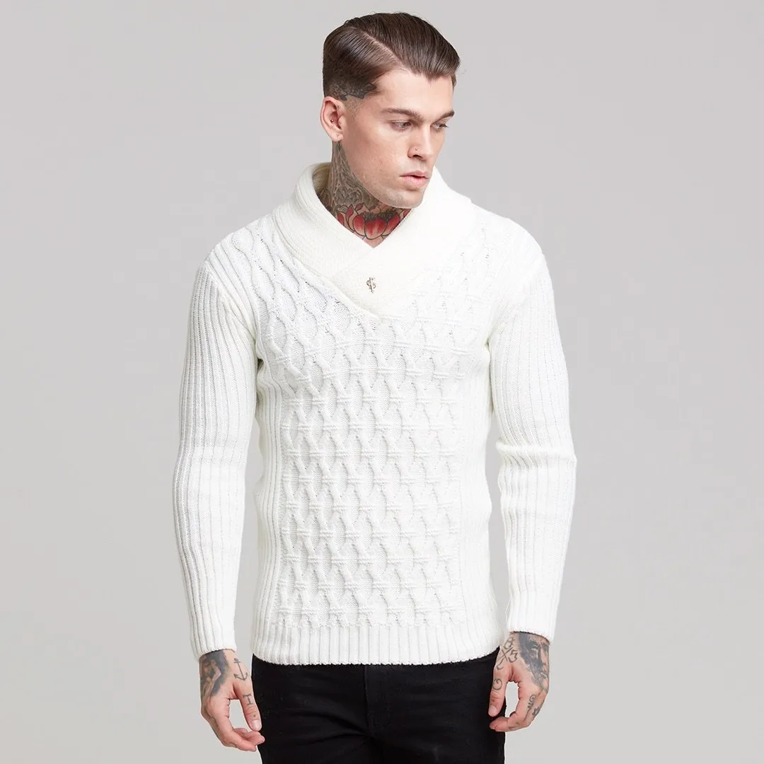 Father Sons Chunky Cable Knit Cream Jumper - FSJ001