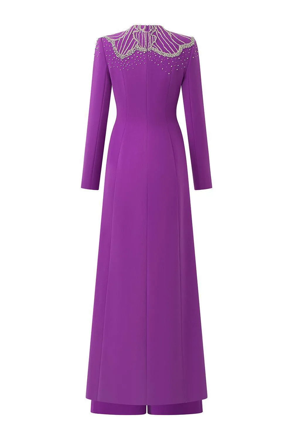 Gracen Sheath High Neck Velvet Satin Floor Length Ao Dai