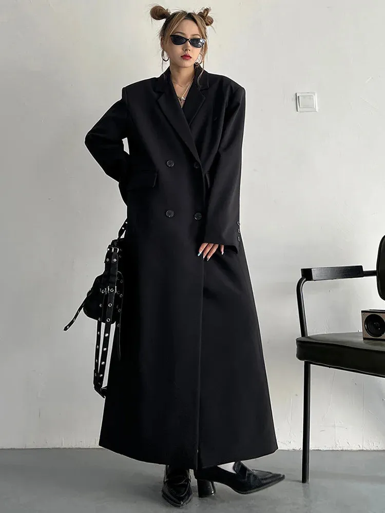 HEYFANCYSTYLE Soft Oversized Trench Coat