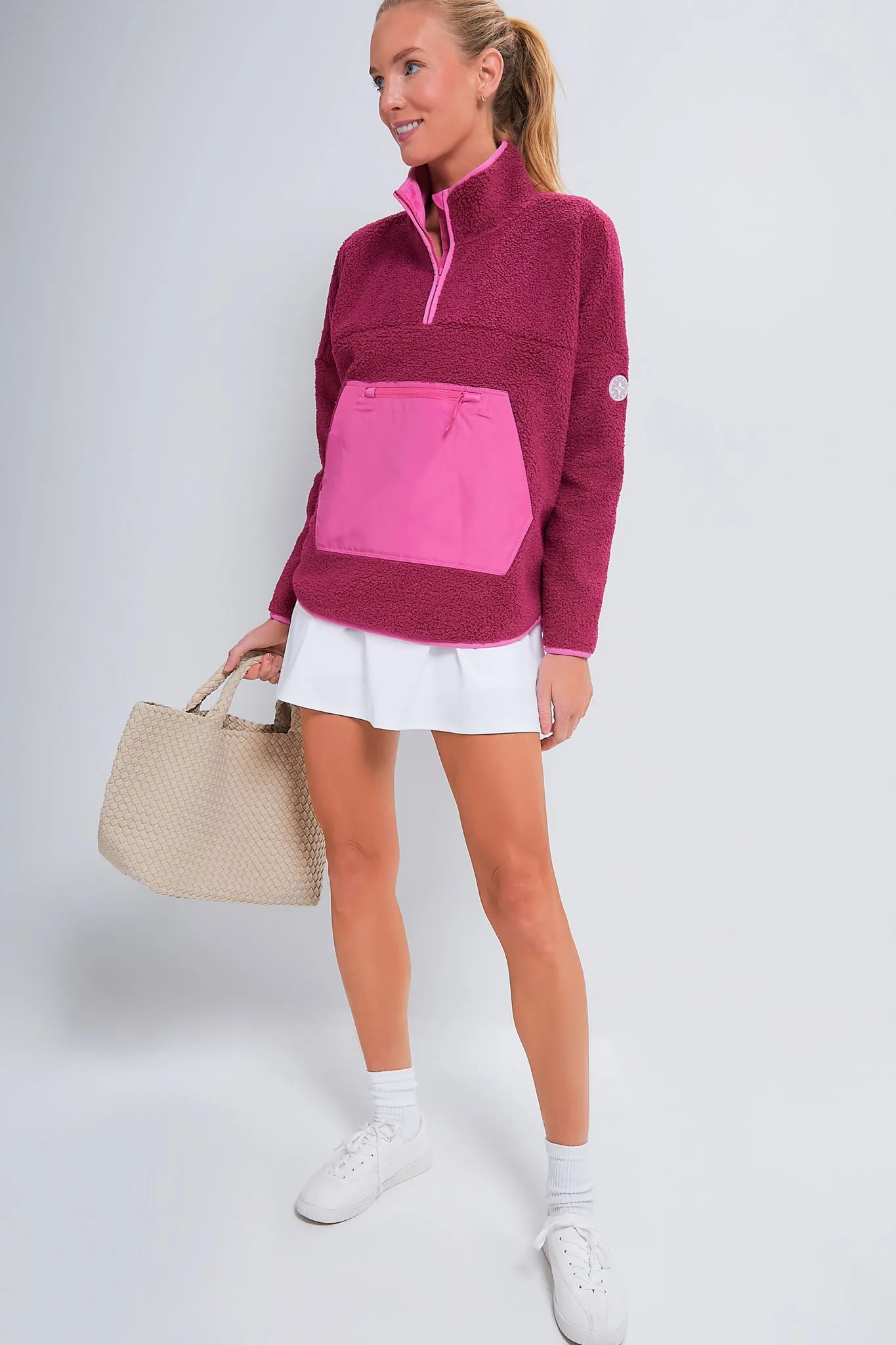 Hot Pink Fleece Cady Quarter Zip