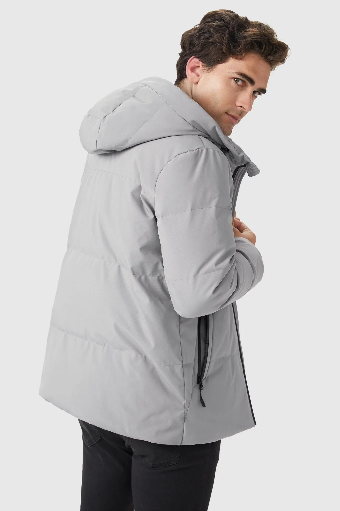 Insulated Warm Hooded Puffer Down Jacket