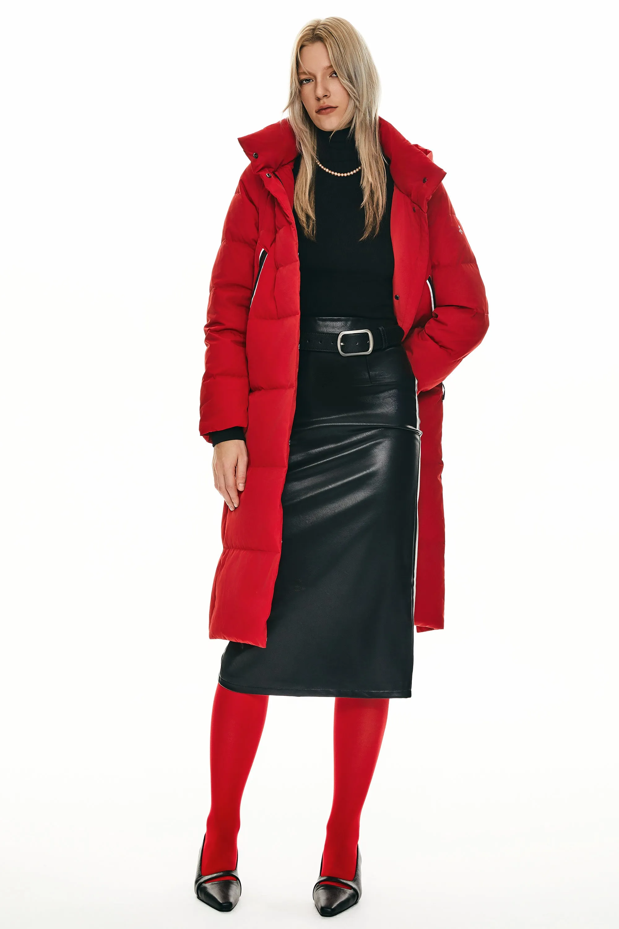 Knee Length Thickened Down Jacket