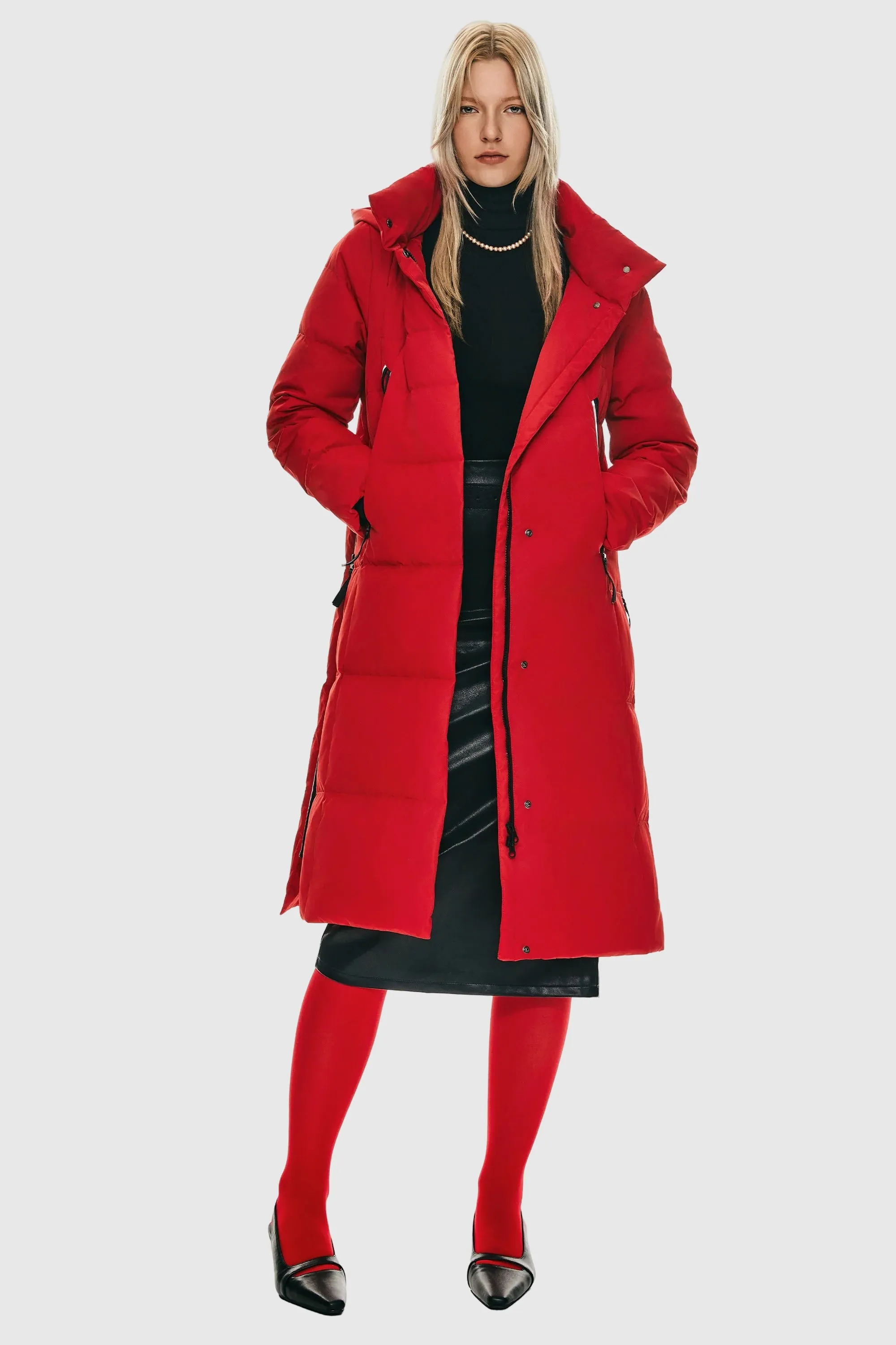 Knee Length Thickened Down Jacket