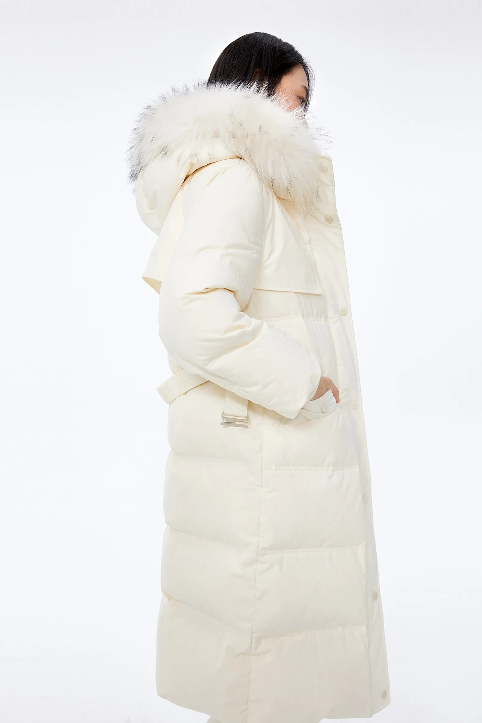 LILY Long Hooded Down Jacket