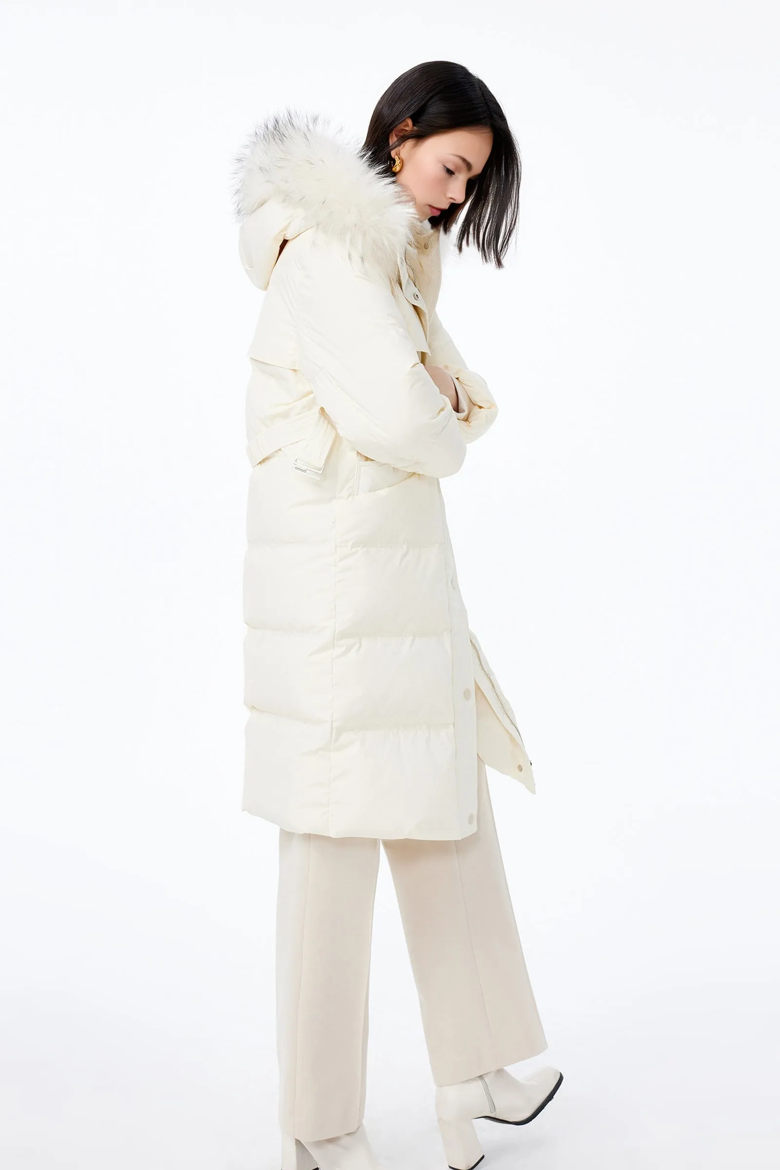 LILY Long Hooded Down Jacket