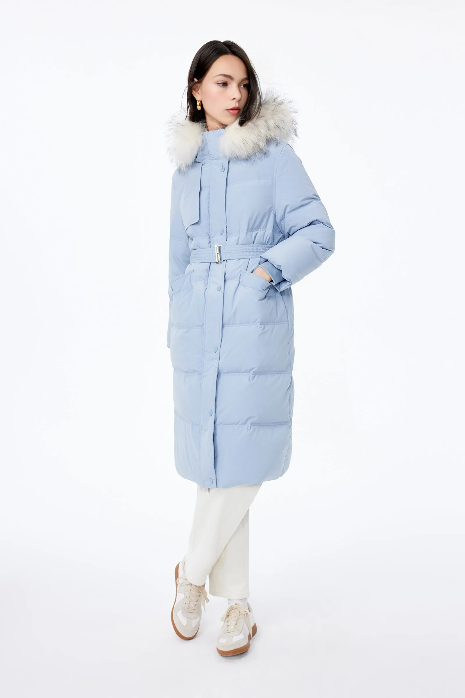 LILY Long Hooded Down Jacket