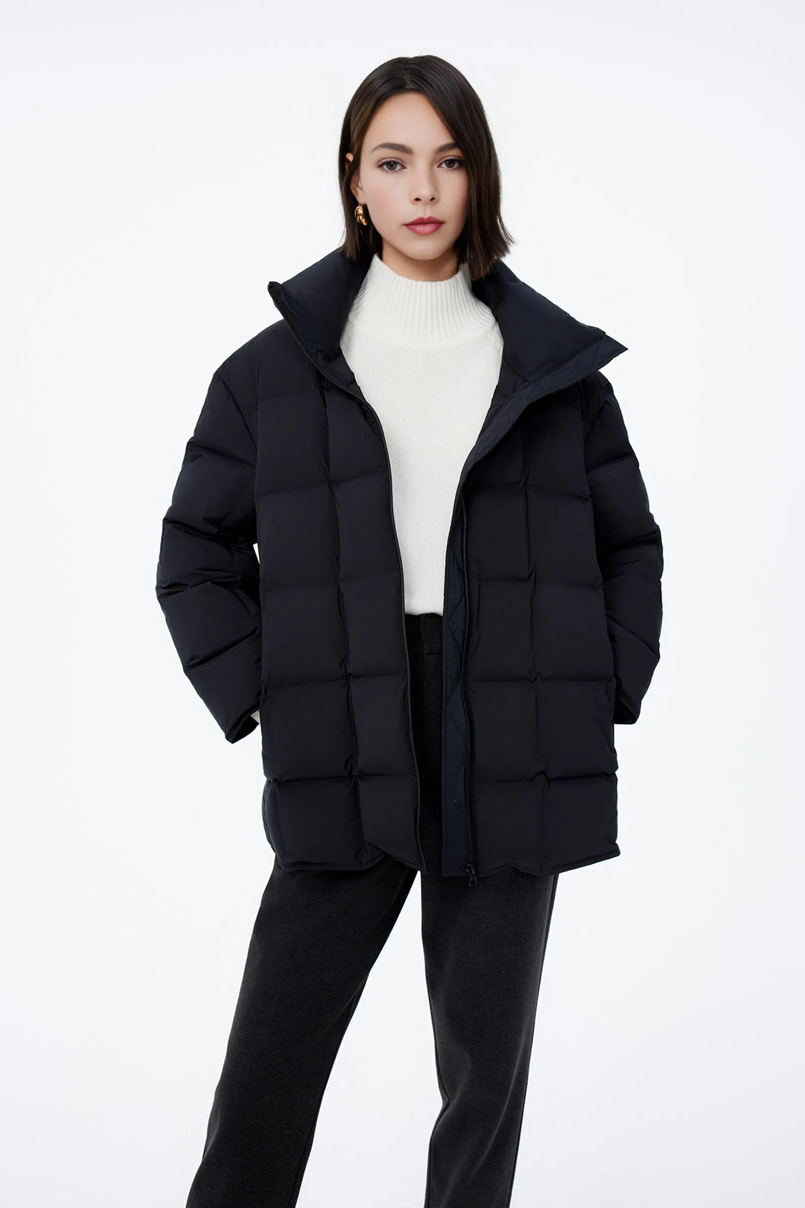 LILY Warm Stand Collar Down Jacket