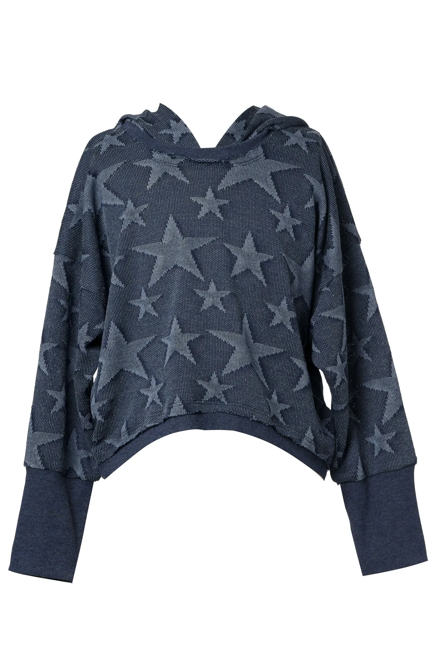 Little Girl's Star Knitted Hoodie Sweatshirt