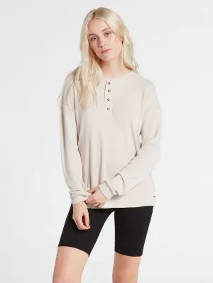 Lived In Lounge Thermal Long Sleeve Tee - Bone