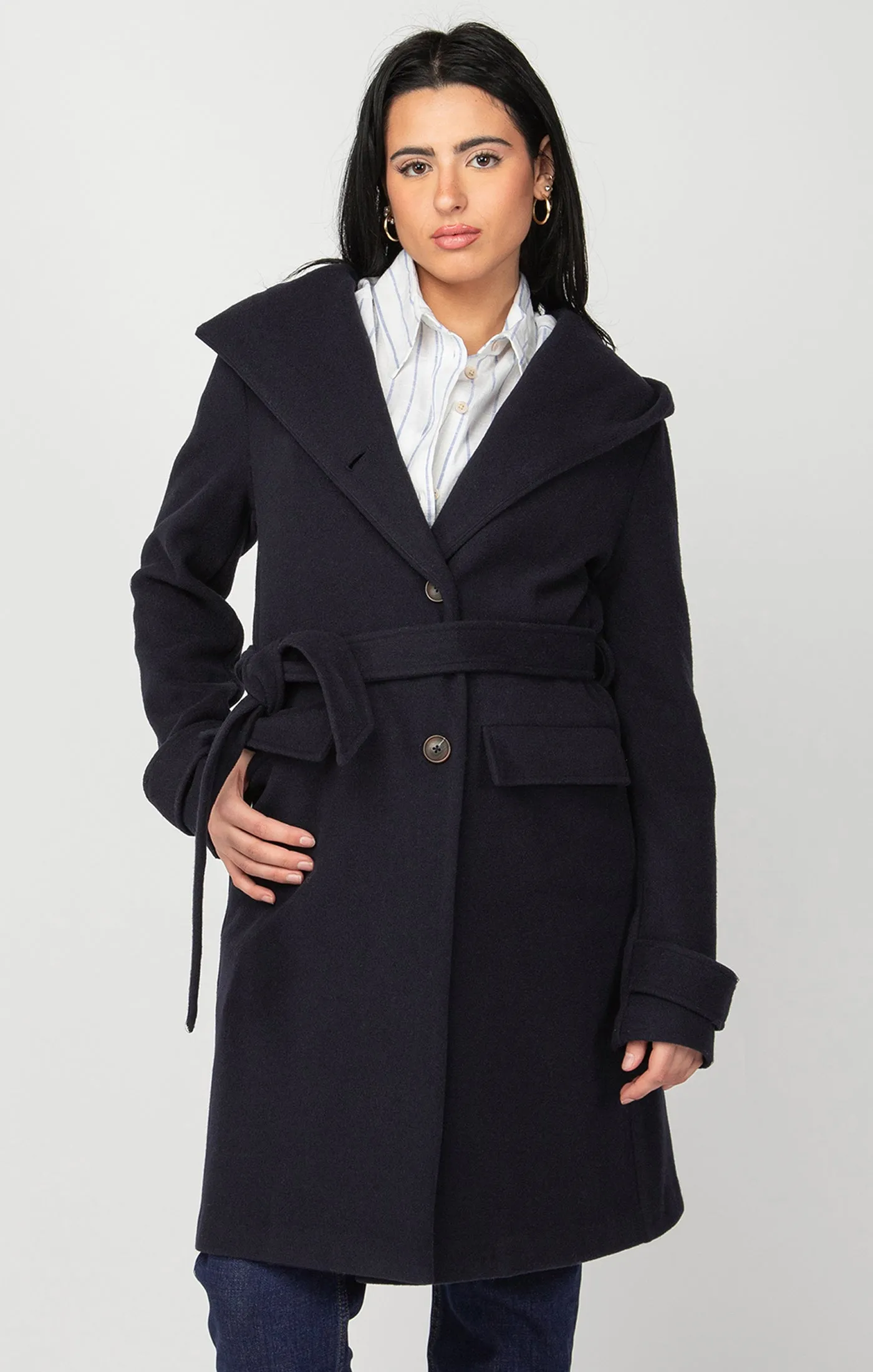 Ls Hooded Trench Coat