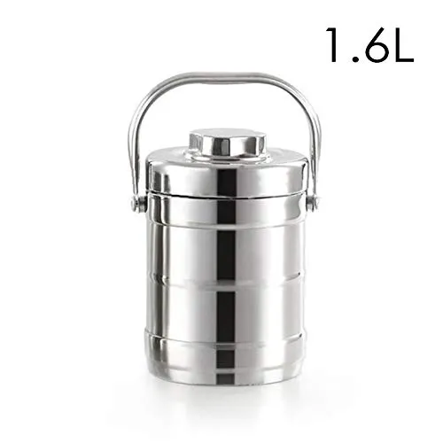 LUCIY Lunchbox 1.6/2.0L Healthy Material Vacuum Insulated Thermos Lunch Box Stainless Steel Thermal Food Jar Vacuum Thermos Insulated Lunch Box (Size : 2L)