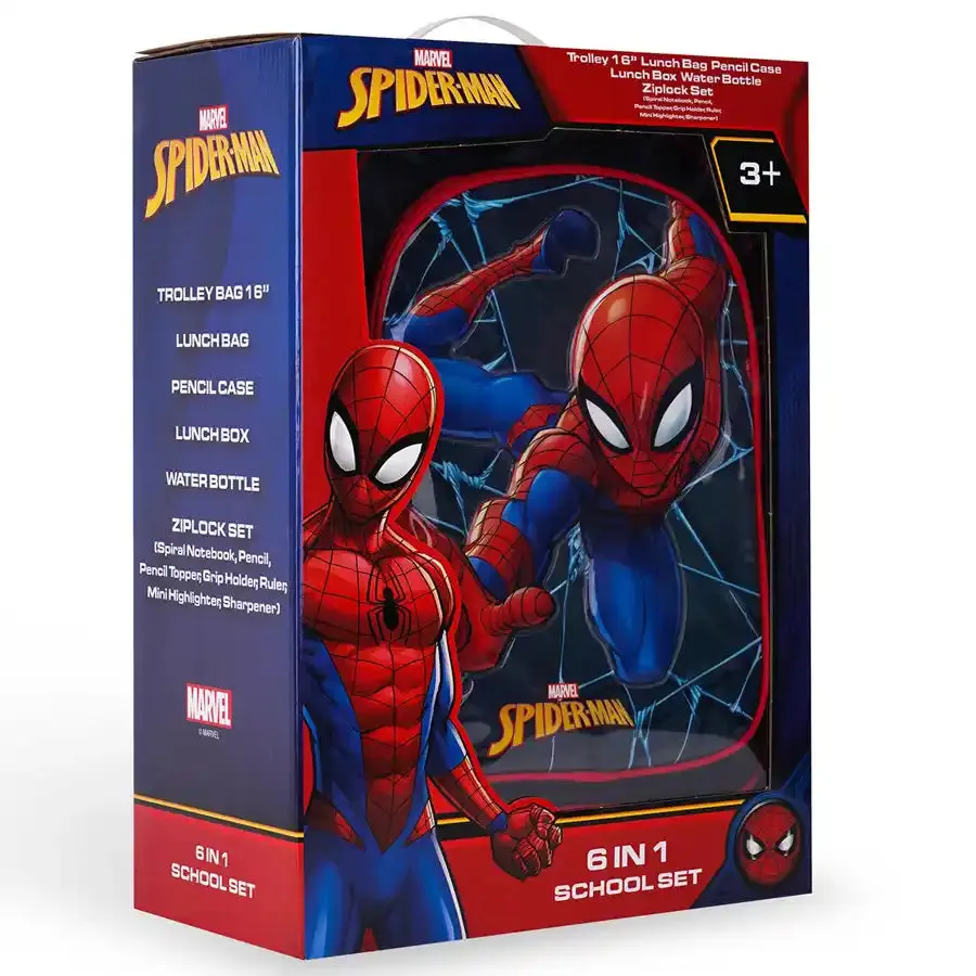 Marvel Spiderman Web Sling Time 6in1 Box Set 16"