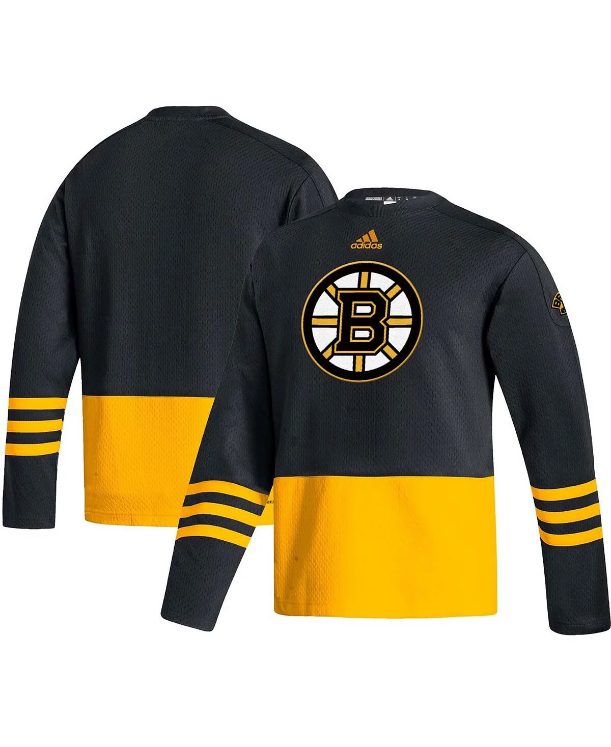 Men's black boston bruins logo aeroready adidas logo pullover, black