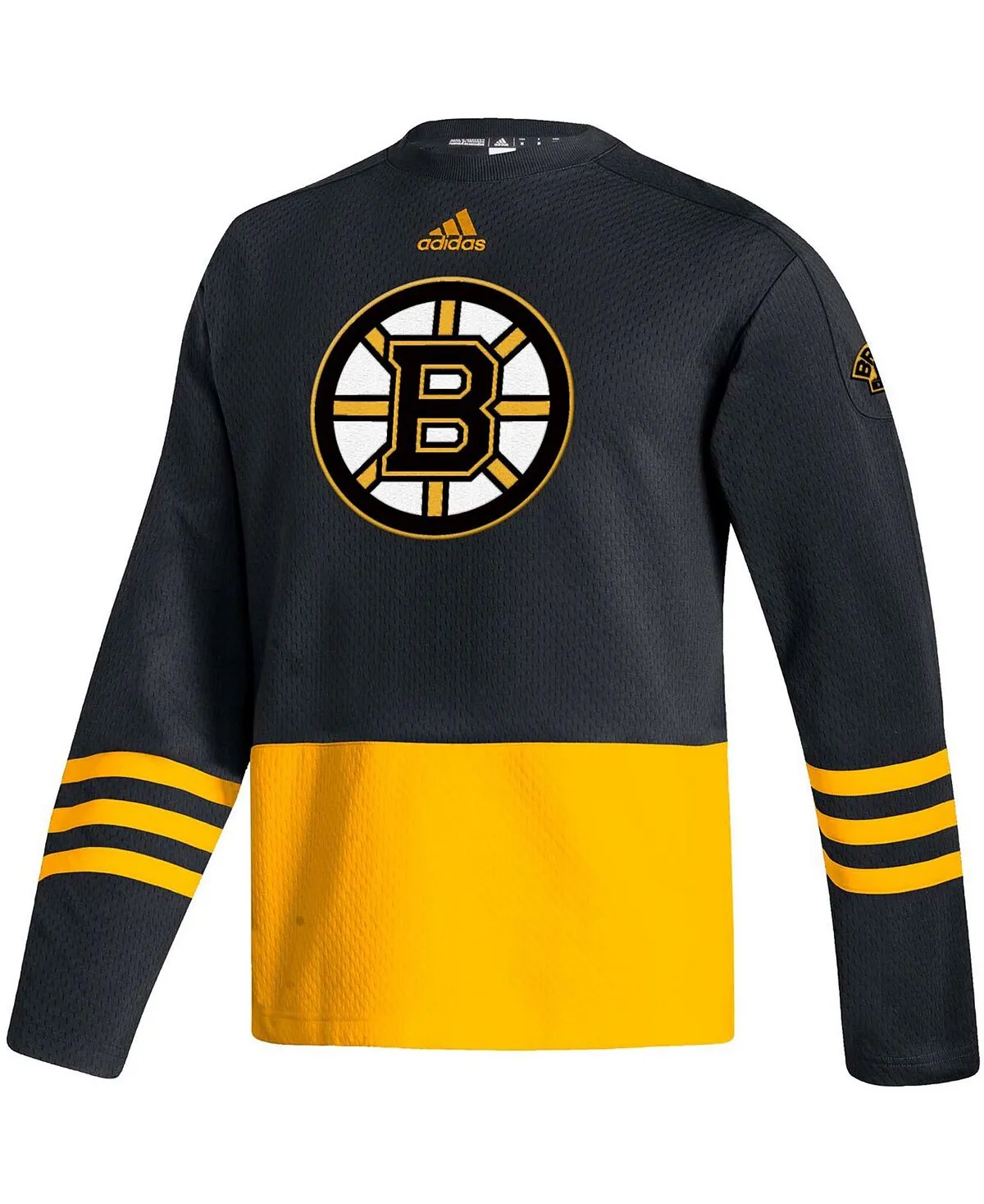 Men's black boston bruins logo aeroready adidas logo pullover, black