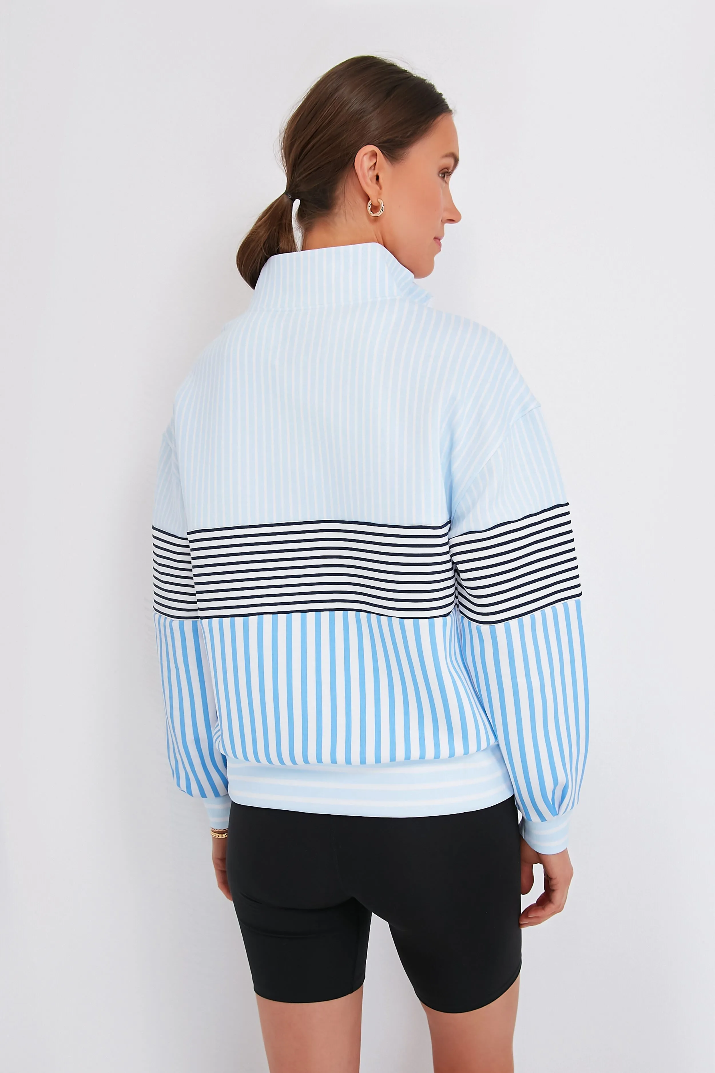 Multi Blue Varsity Quarter Zip