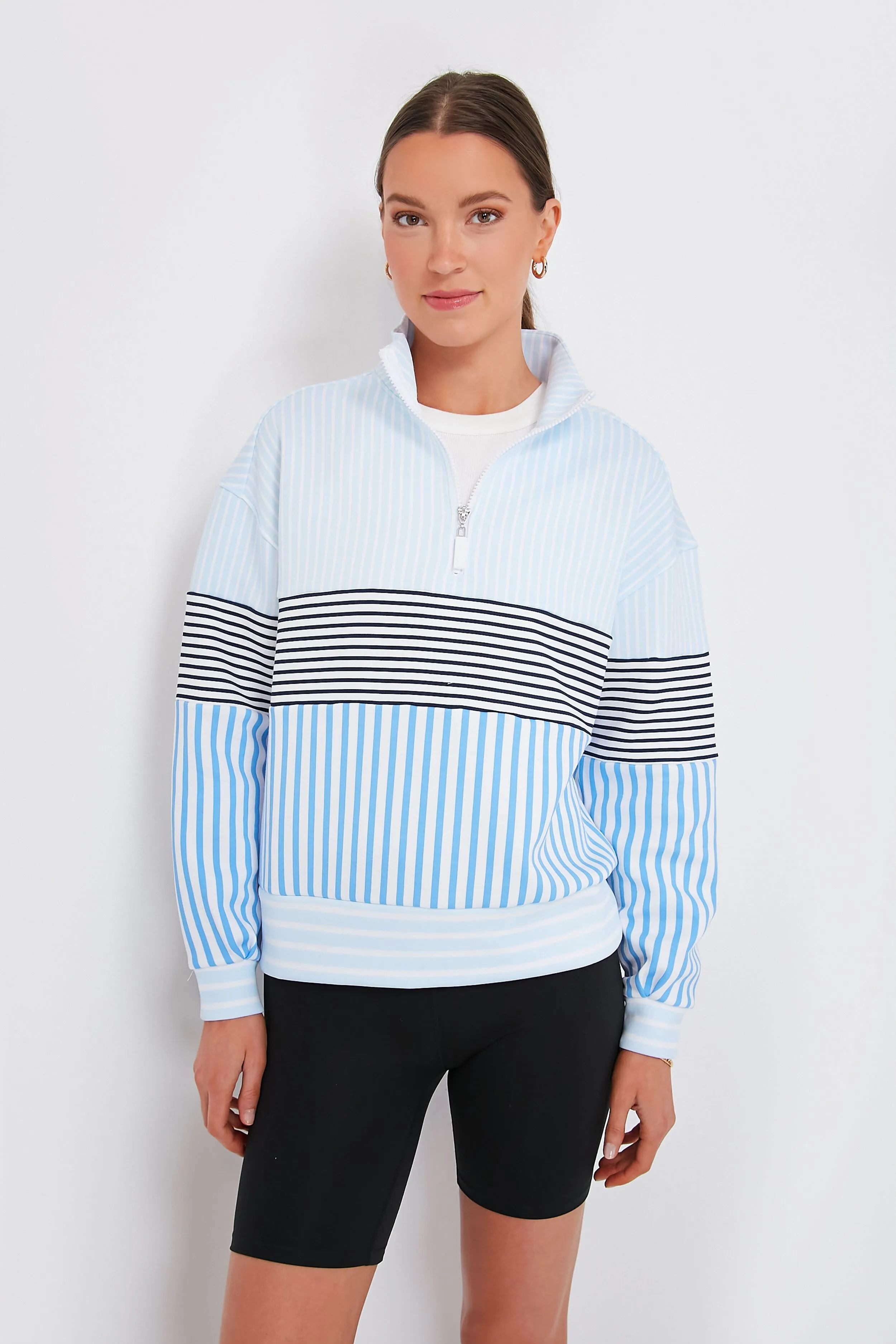 Multi Blue Varsity Quarter Zip