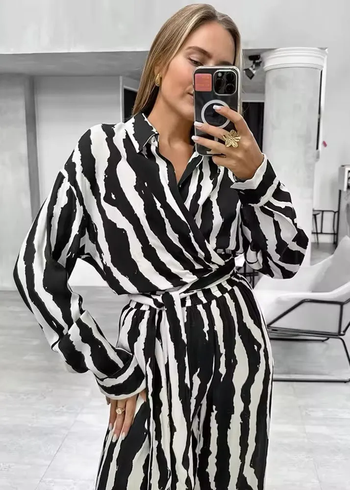 Nika Zebra Print Two-Piece Matching Set