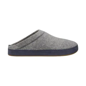 Olukai Men's Hamani Hulu Wool Mule Slippers - Graphite/Trench Blue