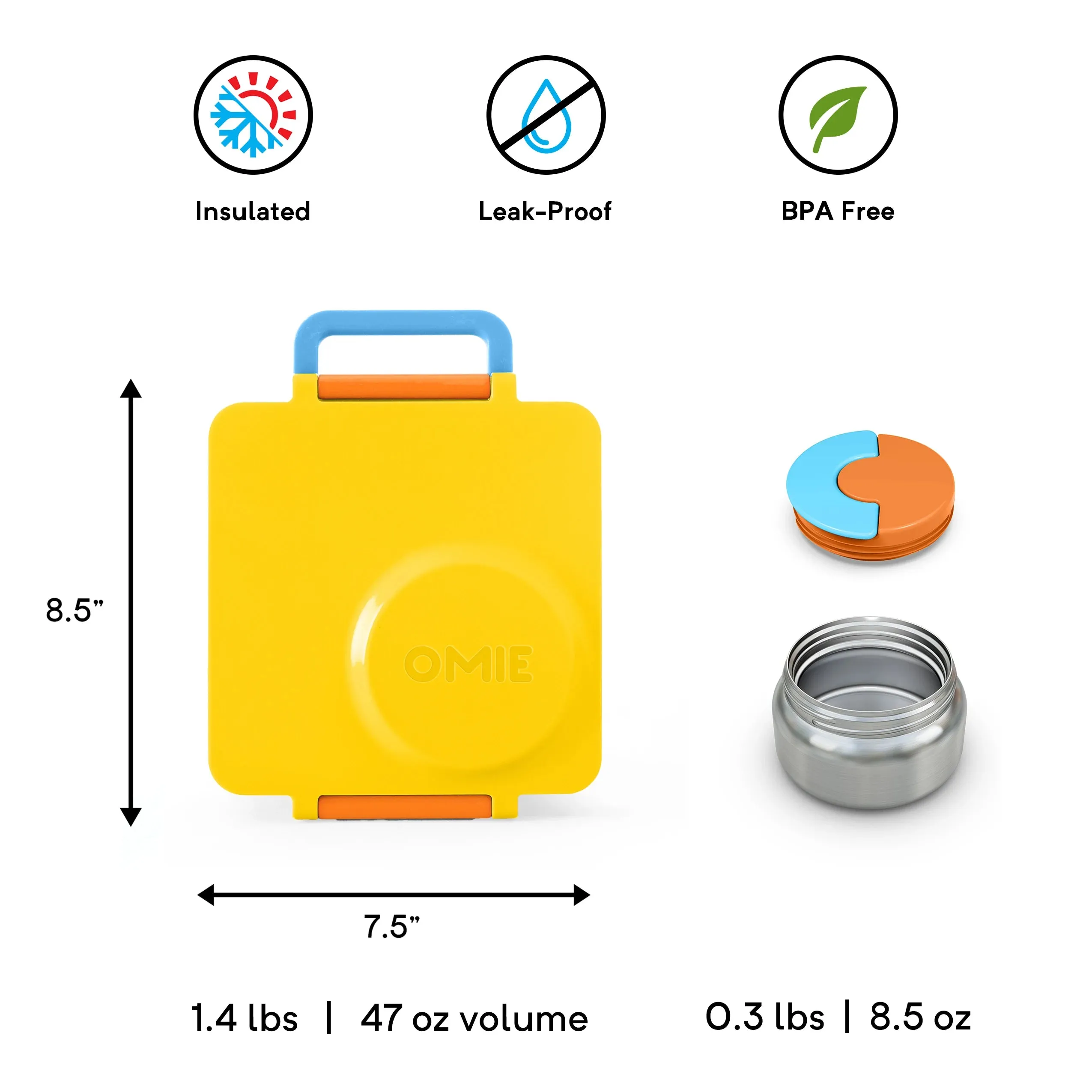 OmieBox Thermal Lunchbox - SUNSHINE V2