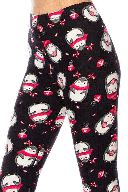 Penguin Print QUEEN SIZE Leggings