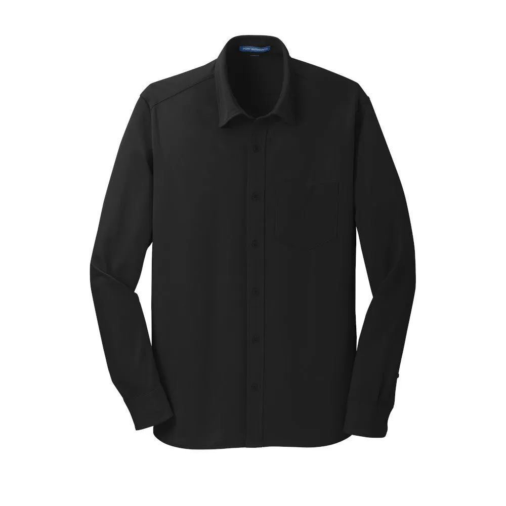 Port Authority® Dimension Knit Dress Shirt - Black