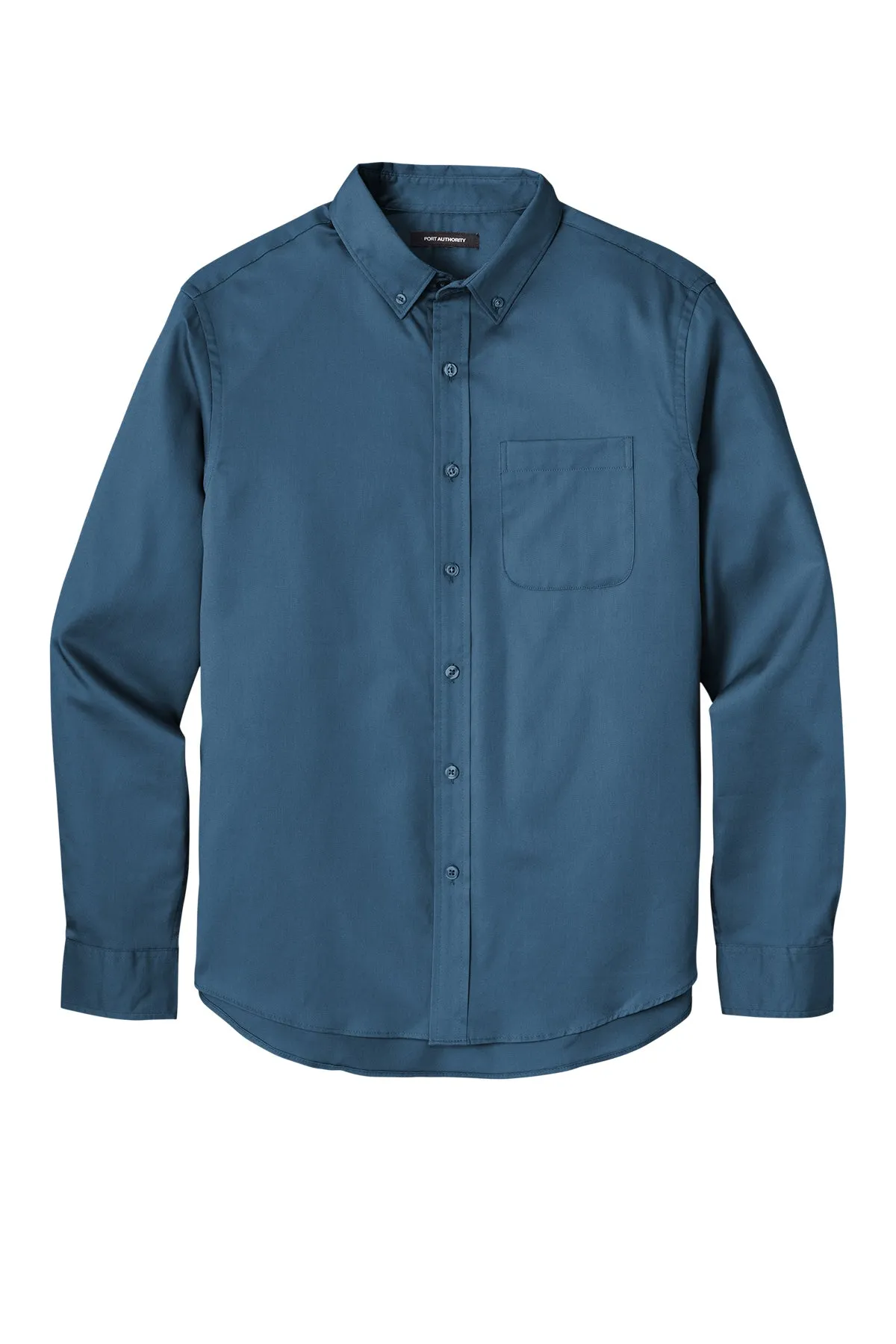 Port Authority® Long Sleeve SuperPro React™ Twill Shirt - Regatta Blue